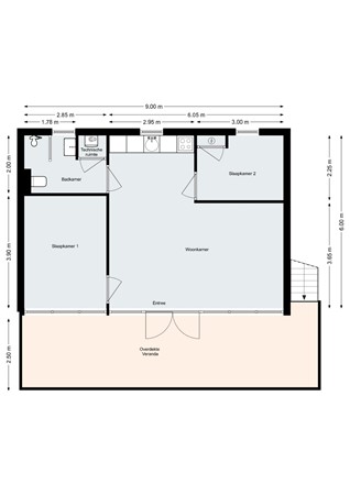 Floorplan - Keplerstraat 17, 4624 SJ Bergen op Zoom